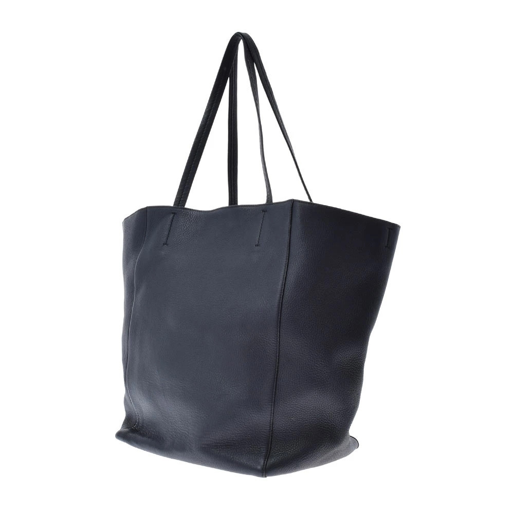 Celine Leather Phantom Cabas Handbag Navy Blue